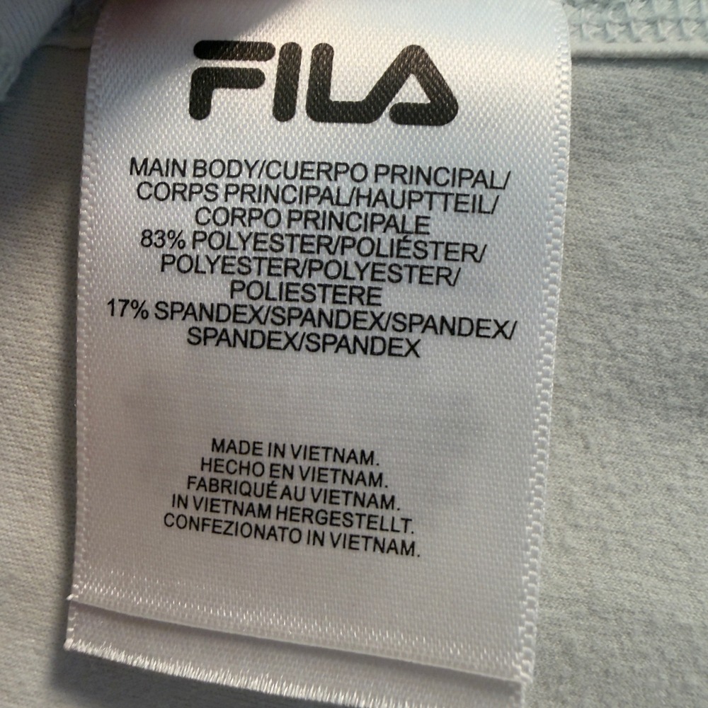 FILA Athletic Hoodie Long Sleeve Pullover Gray Performance Top XL, Running - Picture 6 of 9